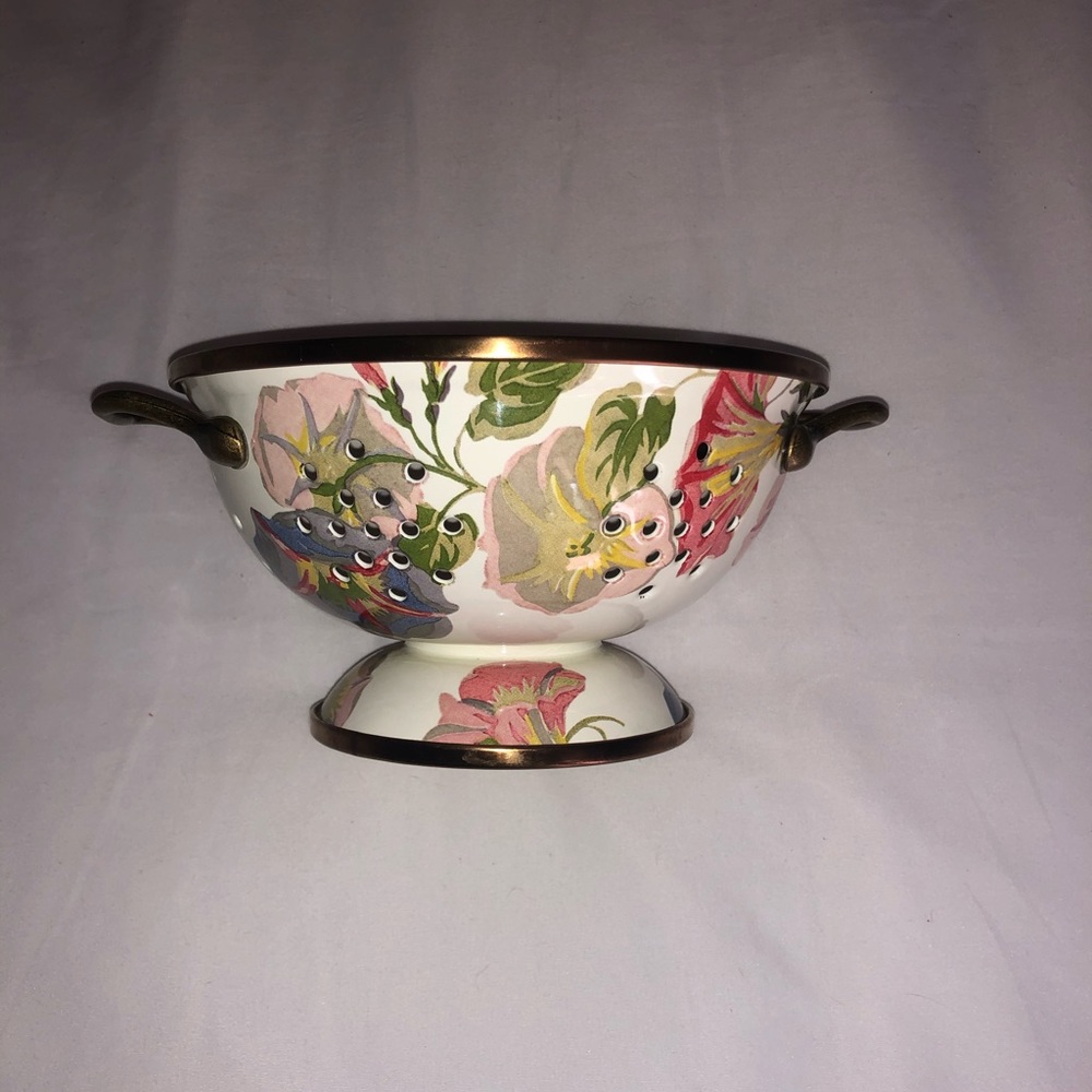 Mackenzie Childs colander handpainted